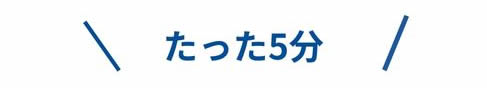 たった5分！